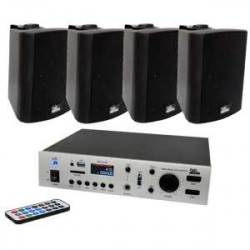 4ALL AUDIO SET 4XWALL 420 BLACK 1XPAMP-100-2Z