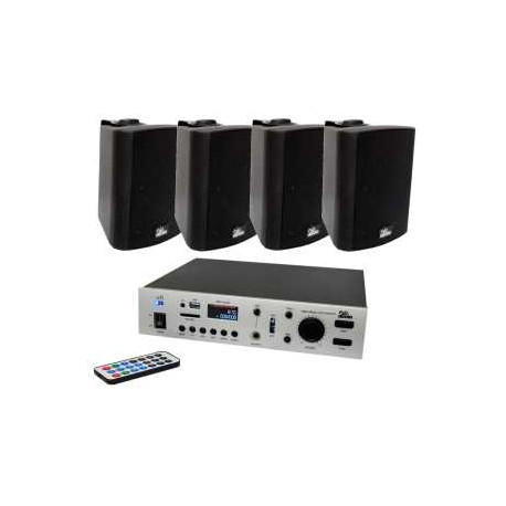 4ALL AUDIO SET 4XWALL 420 BLACK 1XPAMP-100-2Z