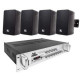 4ALL AUDIO SET 4XWALL 420 IP55 BLACK 1XPAMP-120-5ZI