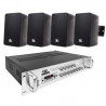 4ALL AUDIO SET 4XWALL 420 IP55 BLACK 1XPAMP-120-5ZI