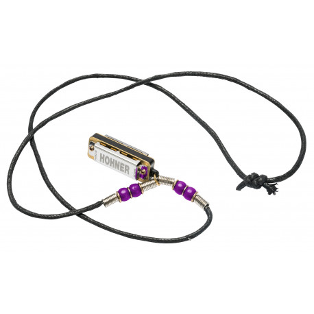 Hohner Miniature Mini Harmonica Necklace M38N-PU C-major Purple