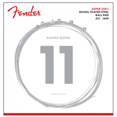 FENDER SUPER 250M NICKEL-PLATED STEEL GUITAR STRINGS