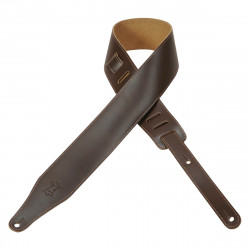 LEVY'S DM17-DBR TOP GRAIN SERIES GUITAR STRAP (Dark Brown)