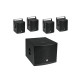 OMNITRONIC Set MOLLY-12A + 4x MOLLY-6 bk