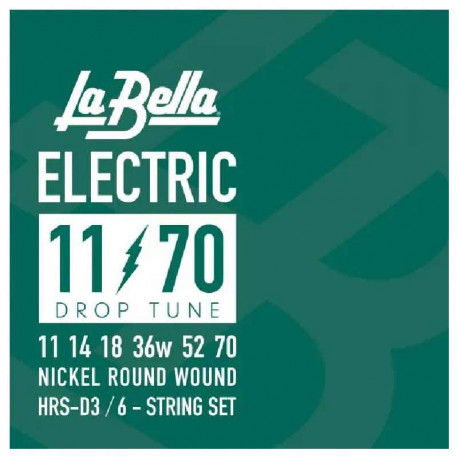 La Bella Nickel Round Wound Drop Tune HRS-D3, 11-70