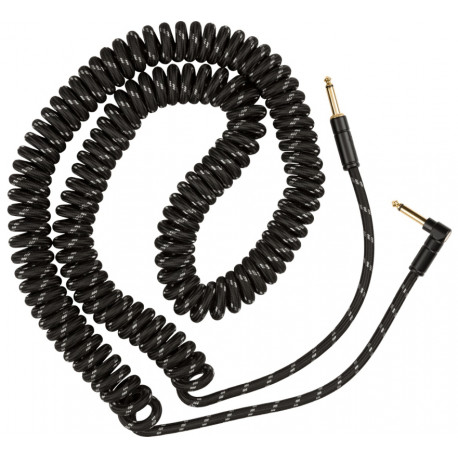 FENDER CABLE DELUXE SERIES COIL 30' BLACK TWEED