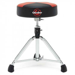 Gibraltar 9608RQPGB 13" Round Drum Throne (Red/Black)