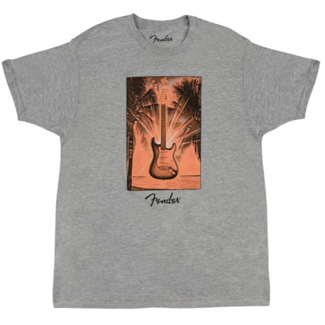 FENDER SURF TEE GREY HEATHER XL