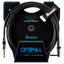 IBANEZ NS10L INSTRUMENT CABLE 3M ANGLED