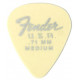 FENDER DURA-TONE DELRIN PICKS 0.71 MM, 351 SHAPE - 12 PACK OLYMPIC WHITE