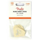 FENDER DURA-TONE DELRIN PICKS 0.71 MM, 351 SHAPE - 12 PACK OLYMPIC WHITE