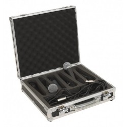 ROCKCASE RC 23206 B - Standard Line - Microphone Flight Case for 6 Microphones