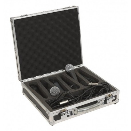 ROCKCASE RC 23206 B - Standard Line - Microphone Flight Case for 6 Microphones