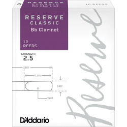 D`ADDARIO DCT1025 Reserve Classic Bb Clarinet 2.5 - 10 Box