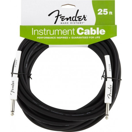 FENDER PERFORMANCE INSTRUMENT CABLE 25' BK