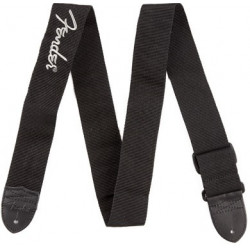 FENDER POLY STRAP.GREY 2' BLACK/PEWTER LOGO