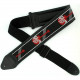 GIBSON ASGG-700 WOVEN STYLE 3' STRAP W/GIBSON LOGO - RED
