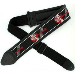 GIBSON ASGG-700 WOVEN STYLE 3' STRAP W/GIBSON LOGO - RED
