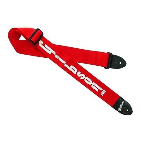 GIBSON ASGSBL-20 LIGHTNING BOLT STYLE 2' SAFETY STRAP - FERRARI RED