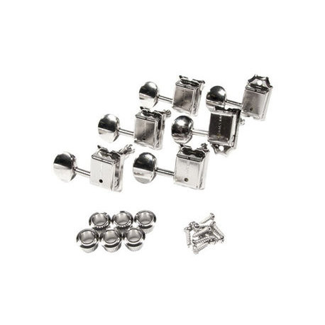 FENDER PURE VINTAGE GUITAR TUNING MACHINES NICKEL/CHROME (6)