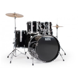 NATAL DRUMS DNA ROCK DRUM KIT BLACK HARDWARE PACK