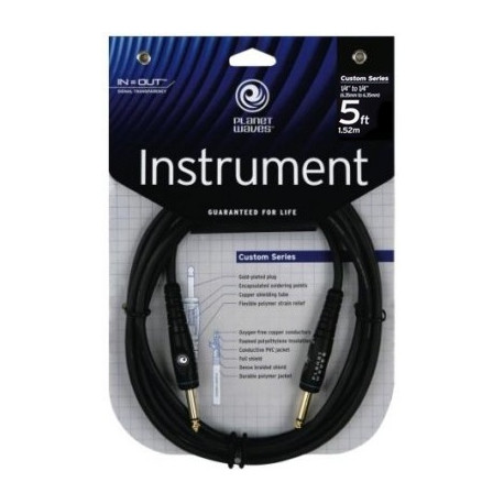 PLANET WAVES PW-G-05 Custom Series Instrument Cable 0.5ft