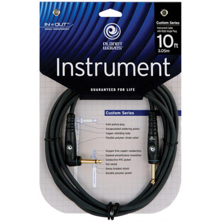 PLANET WAVES PW-GRA-10 Custom Series Instrument Cable 10ft