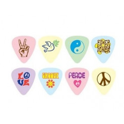 Медиаторы в наборе D'Andrea PL-MD Peace & Love Medium/72 шт