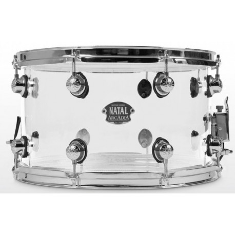 NATAL DRUMS ARCADIA ACRYLIC SNARE DRUM TRANSPARENT