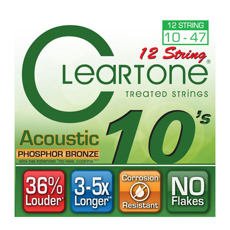 CLEARTONE 7410-12 ACOUSTIC PHOSPHOR BRONZE 12-STRING ULTRA LIGHT 10-47