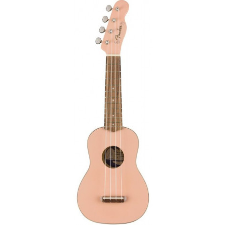 FENDER UKULELE VENICE SOPRANO SHELL PINK WN