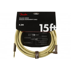 FENDER CABLE DELUXE SERIES 15' ANGLED TWEED