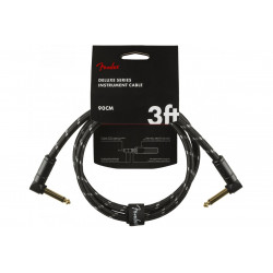 FENDER CABLE DELUXE SERIES 3' BLACK TWEED