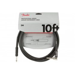 FENDER CABLE PROFESSIONAL SERIES 10' ANGLED BLACK