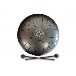 PALM PERCUSSION METAL TONGUE DRUM 8 LEAFS SPOT GREY
