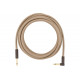 FENDER 18.6' ANGLED FESTIVAL INSTRUMENT CABLE PURE HEMP NATURAL