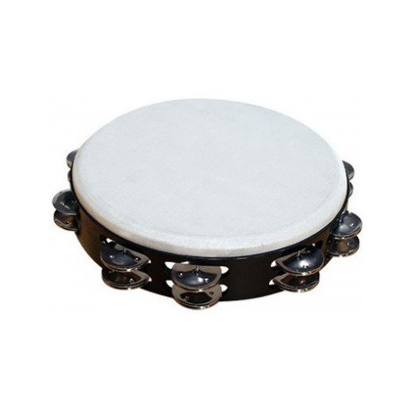 PALM PERCUSSION TAMB-BLK 10 DRUMHEAD TAMBOURINE