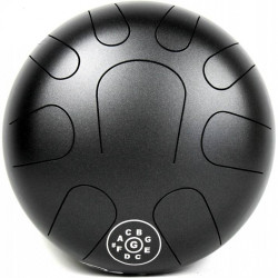 PALM PERCUSSION METAL TONGUE DRUM 9 LEAFS BLACK DOFF