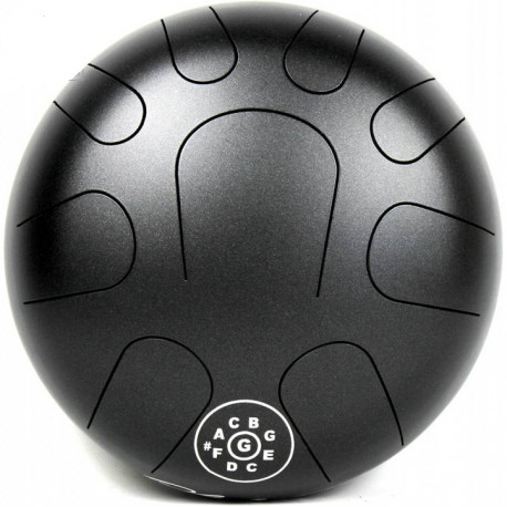 PALM PERCUSSION METAL TONGUE DRUM 9 LEAFS BLACK DOFF