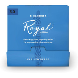 D`ADDARIO RCB0130-B25 Royal by D'Addario - Bb Clarinet 3.0 - 25 box