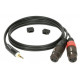 KLOTZ AY8 Y-CABLE STEREO MINI JACK - 2xXLR FEMALE BLACK 1 M