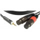 KLOTZ AY8 Y-CABLE STEREO MINI JACK - 2xXLR FEMALE BLACK 1 M