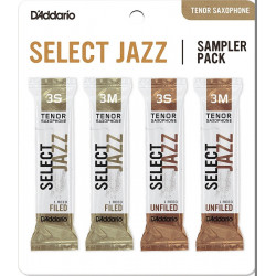 D`ADDARIO Select Jazz Reed Sampler Pack - Tenor Sax 3S/3M