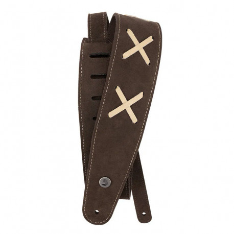 D`ADDARIO 25VDG00 Suede Guitar Strap (Brown)