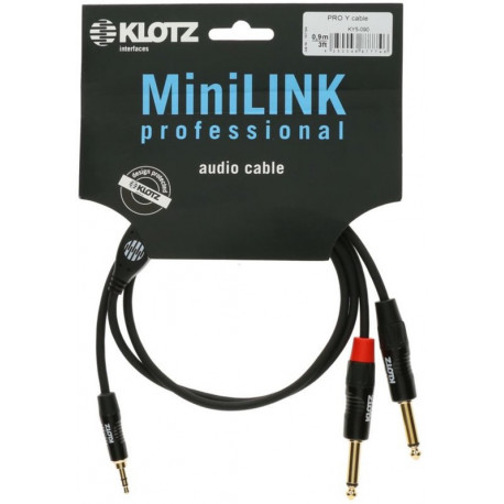 KLOTZ KY5-090 MINILINK PRO Y-CABLE BLACK 0.9 M