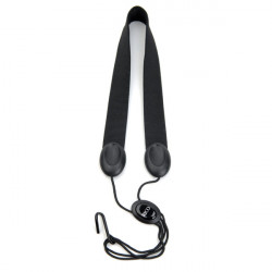 RICO SJA11 Rico Fabric Sax Strap (Black) with Metal Hook