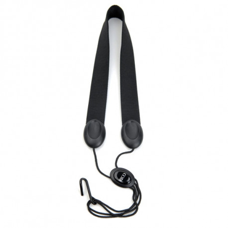 RICO SJA11 Rico Fabric Sax Strap (Black) with Metal Hook