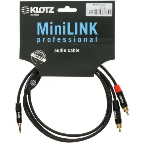 KLOTZ KY7-090 MINILINK PRO Y-CABLE BLACK 0.9 M