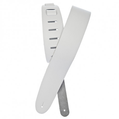 D`ADDARIO 25BL02 Classic Leather Guitar Strap (White)