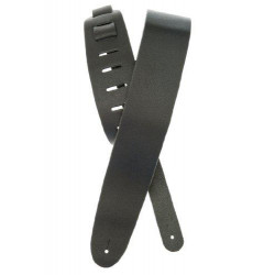 D`ADDARIO 25BL00 Classic Leather Guitar Strap (Black)